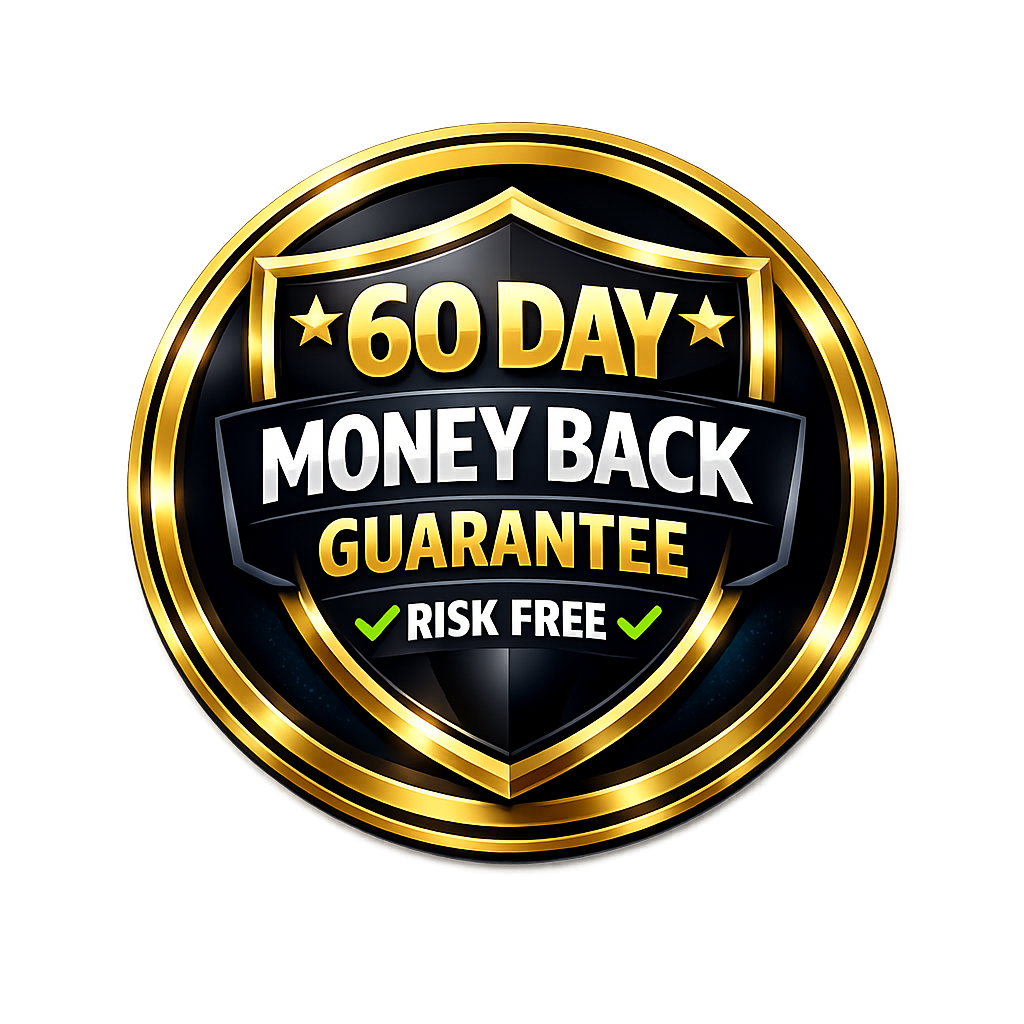 JellyTide 60 Day Money Back Guarantee Badge